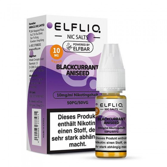 Blackcurrant Aniseed - ELFLIQ - Nikotinsalz Liquid