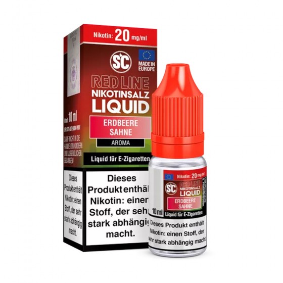 Erdbeere Sahne Nikotinsalz Liquid - SC Red Line