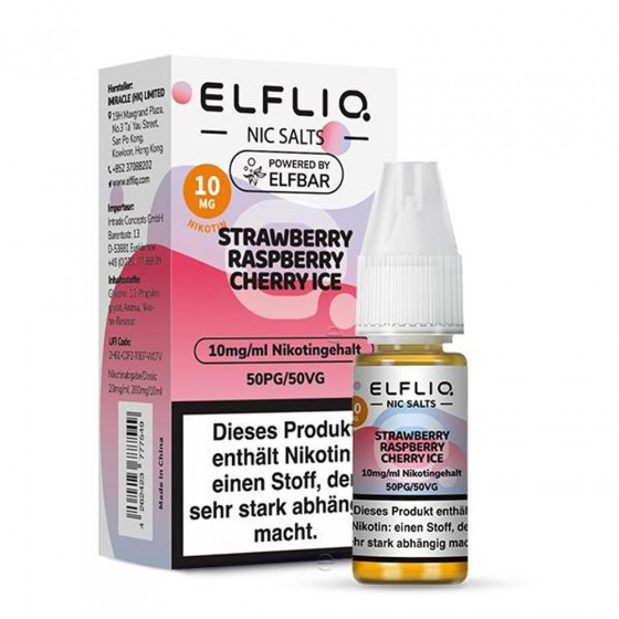Strawberry Raspberry Cherry Ice - ELFLIQ - Nikotinsalz Liquid