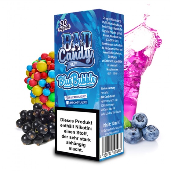 Blue Bubble Nic Salt Liquid - Bad Candy Vape