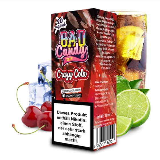 Crazy Cola Nic Salt Liquid - Bad Candy Vape