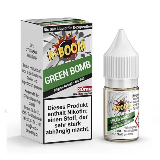 Green Bomb Original Rezept Nic Salt 10ml 20mg - K-Boom