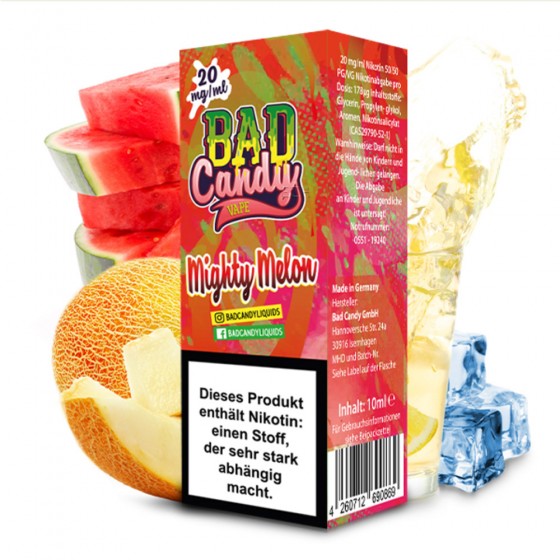 Mighty Melon Nic Salt Liquid - Bad Candy Vape