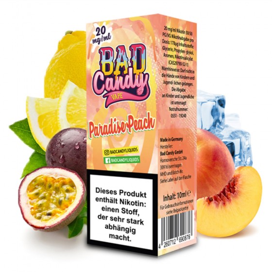 Paradise Peach Nic Salt Liquid - Bad Candy Vape