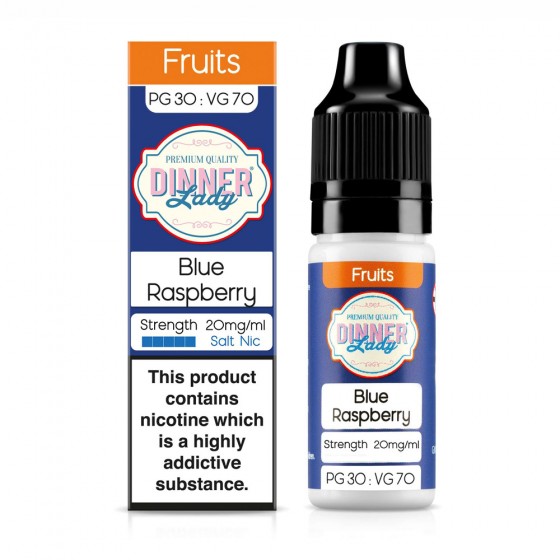 Blue Raspberry 10ml - NIC SALT Liquid - Dinner Lady