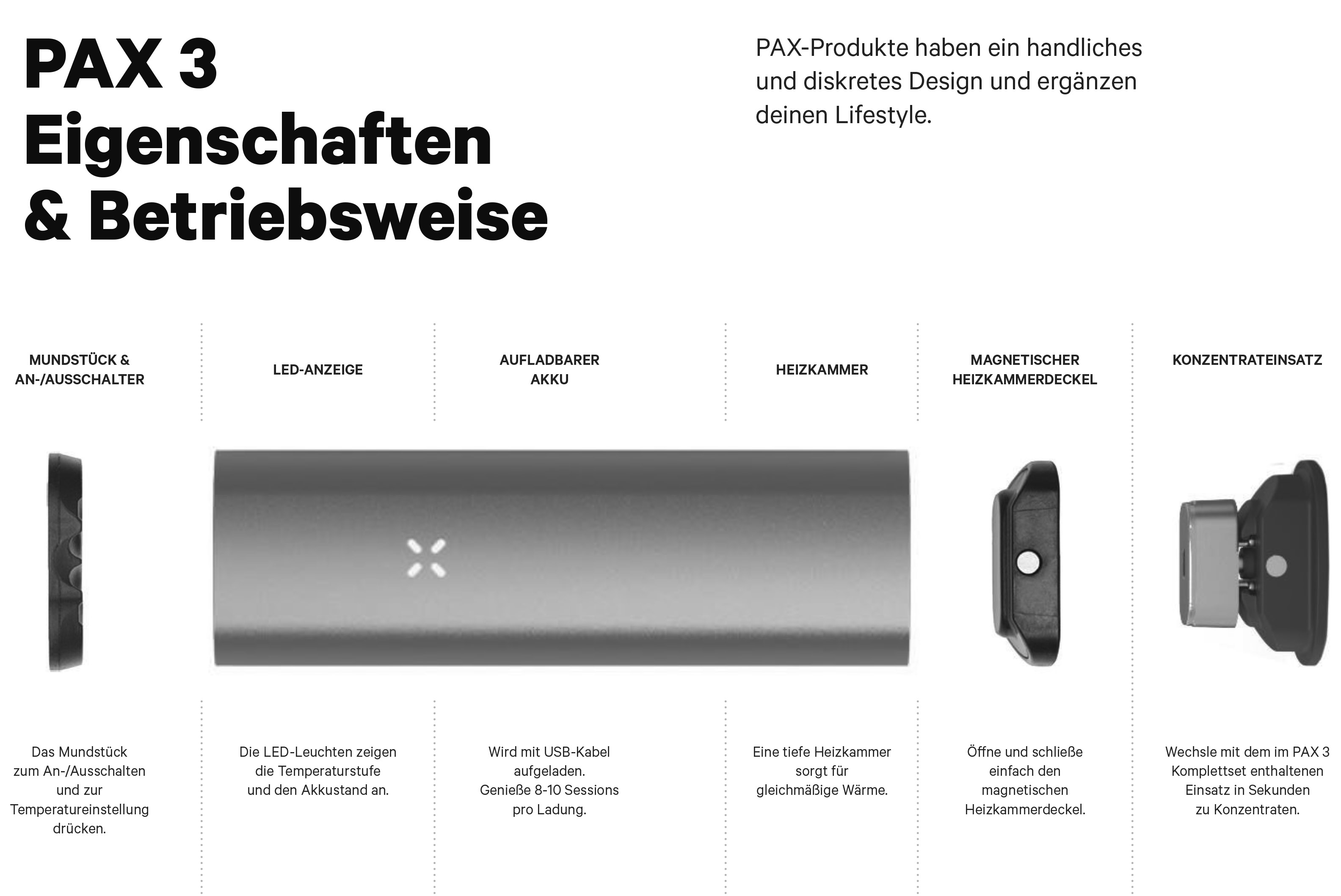 njoy vape products PAX Plus Complete Kit Vaporizer fr Kruter & Konzentrate